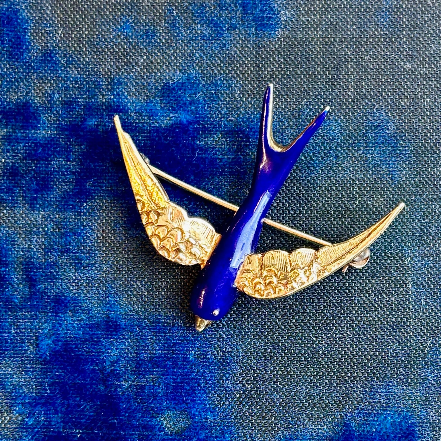 Antique Swallow Bird Pin
