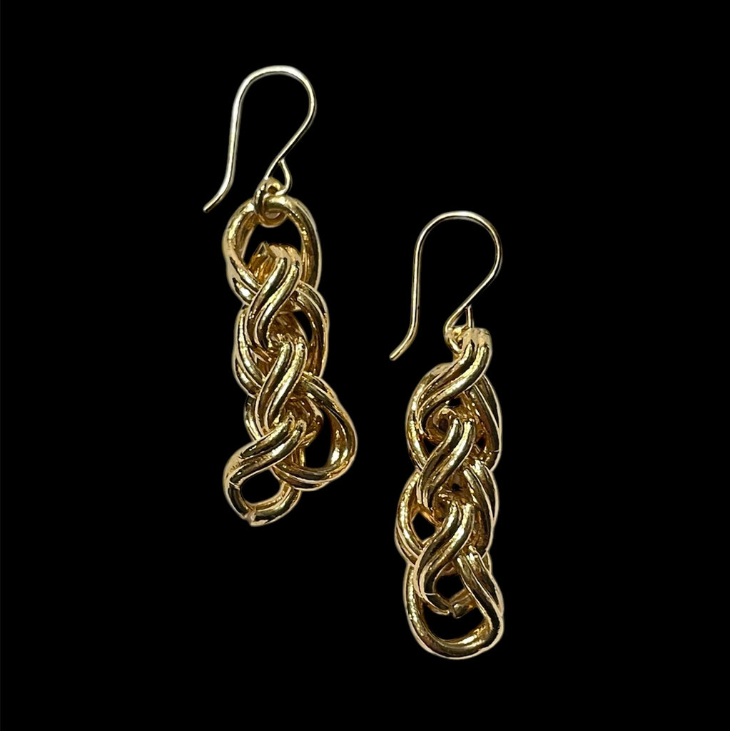 Vintage Braided Drop Earrings