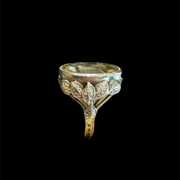 Art Nouveau Bavarian Citrine Ring