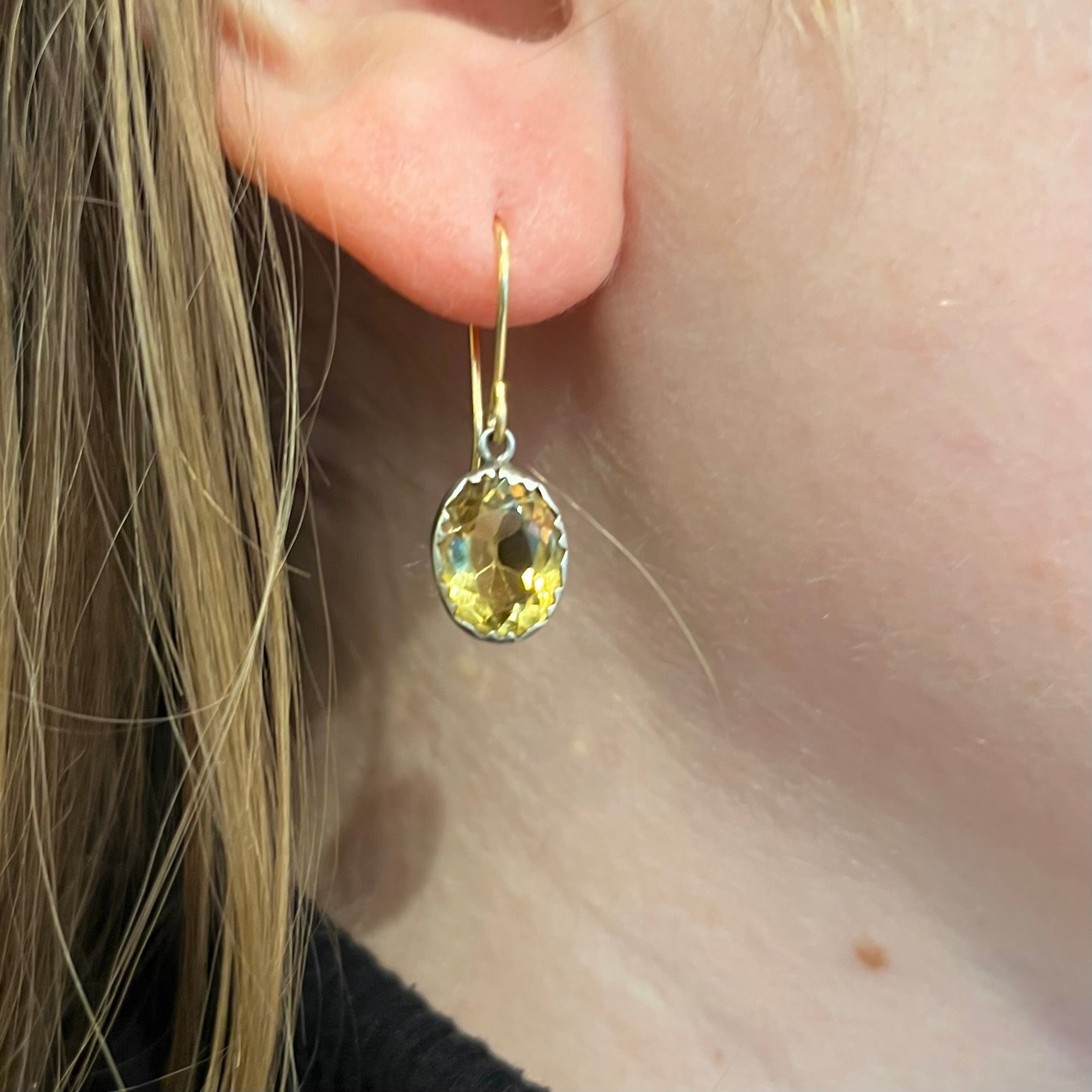 Antique Citrine Earrings