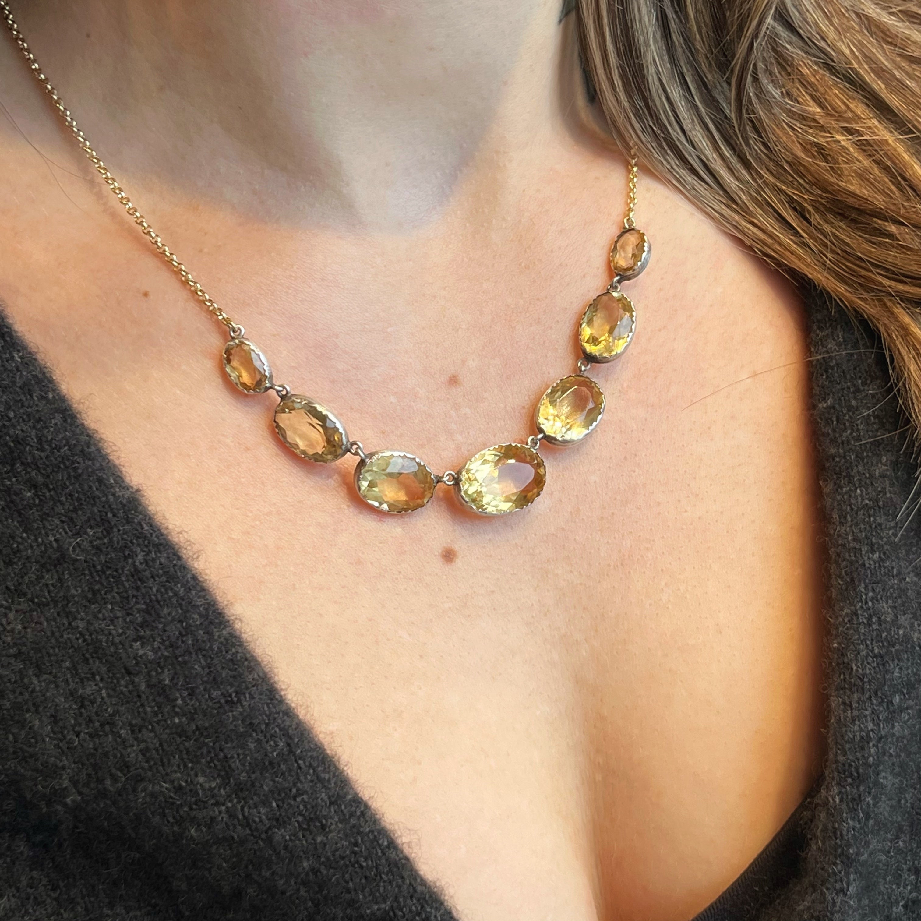 Antique Citrine Necklace