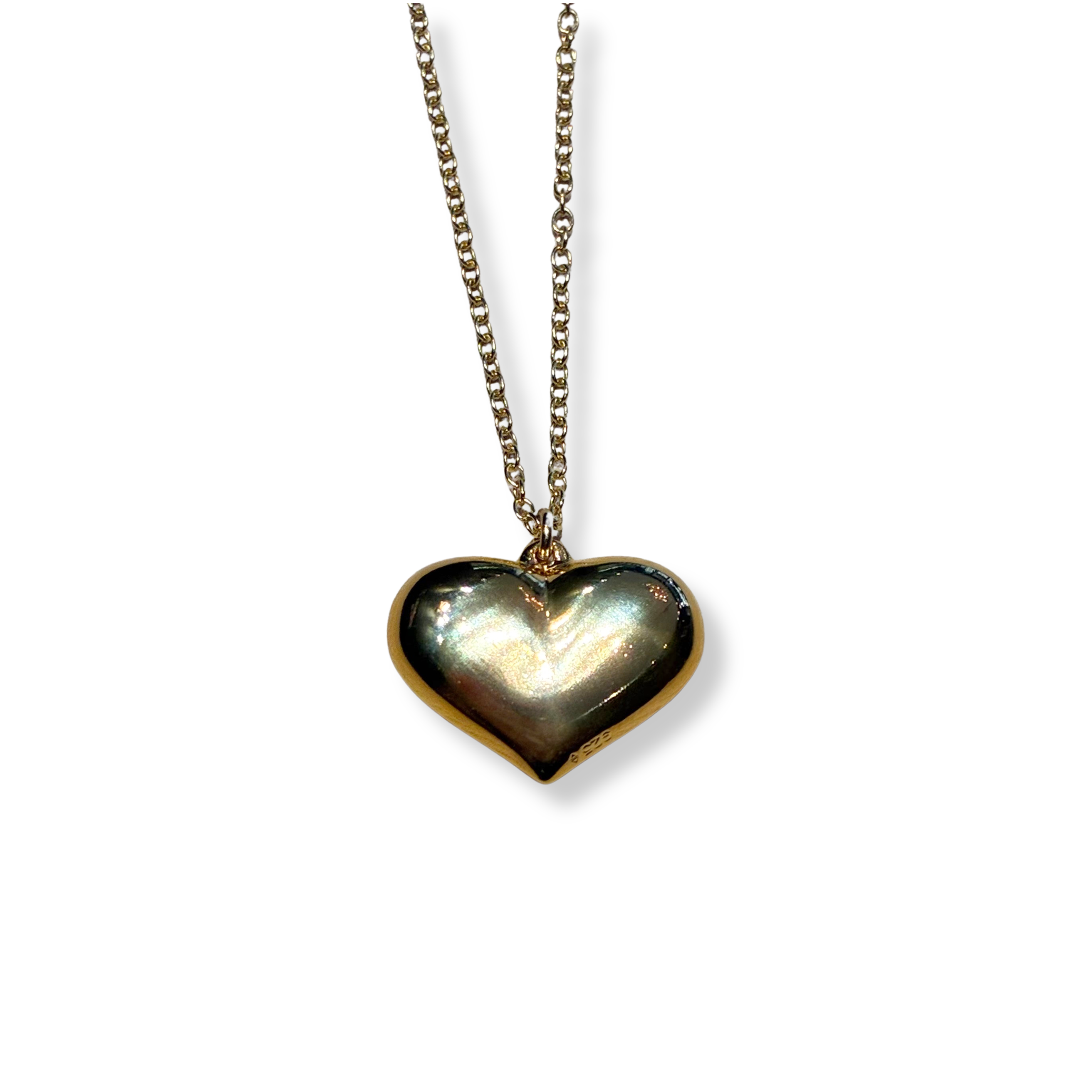 Puffy Heart Charm Necklace