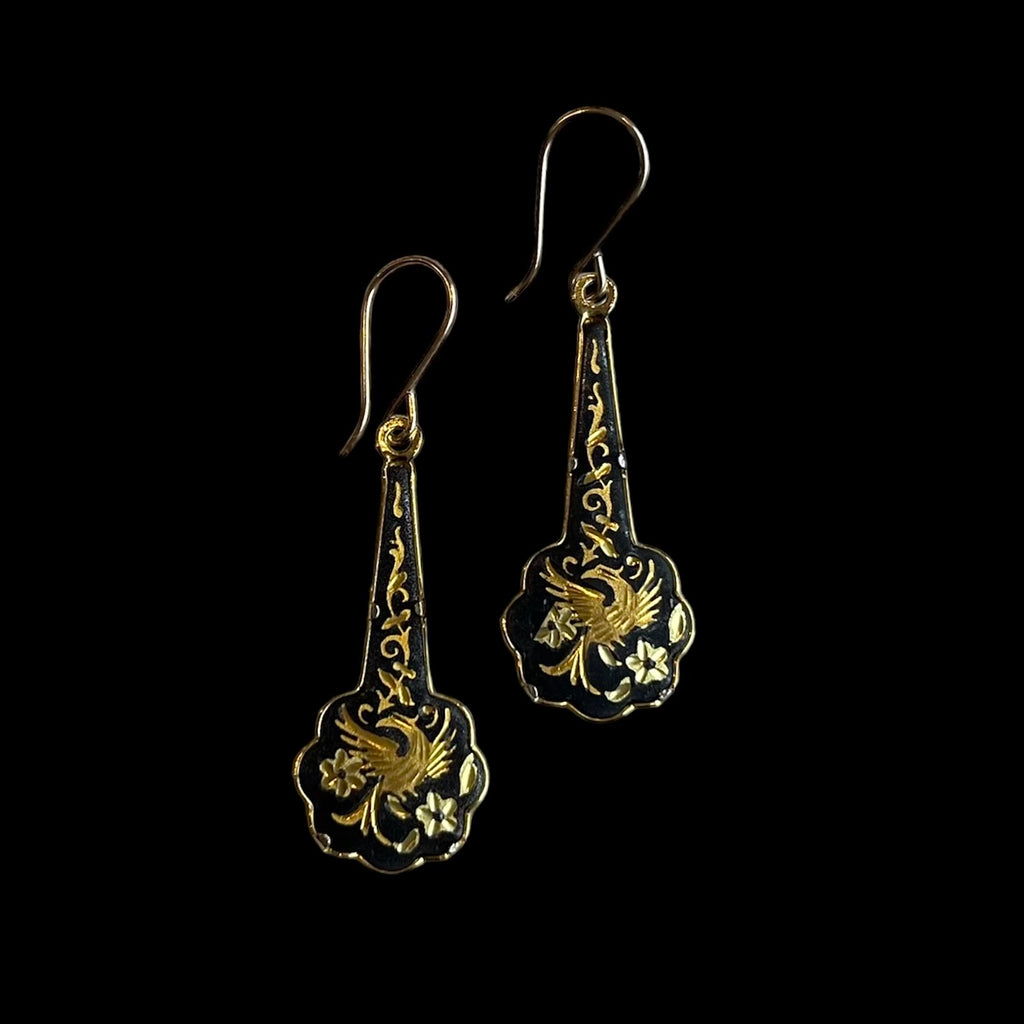 Antique Damascene Earrings