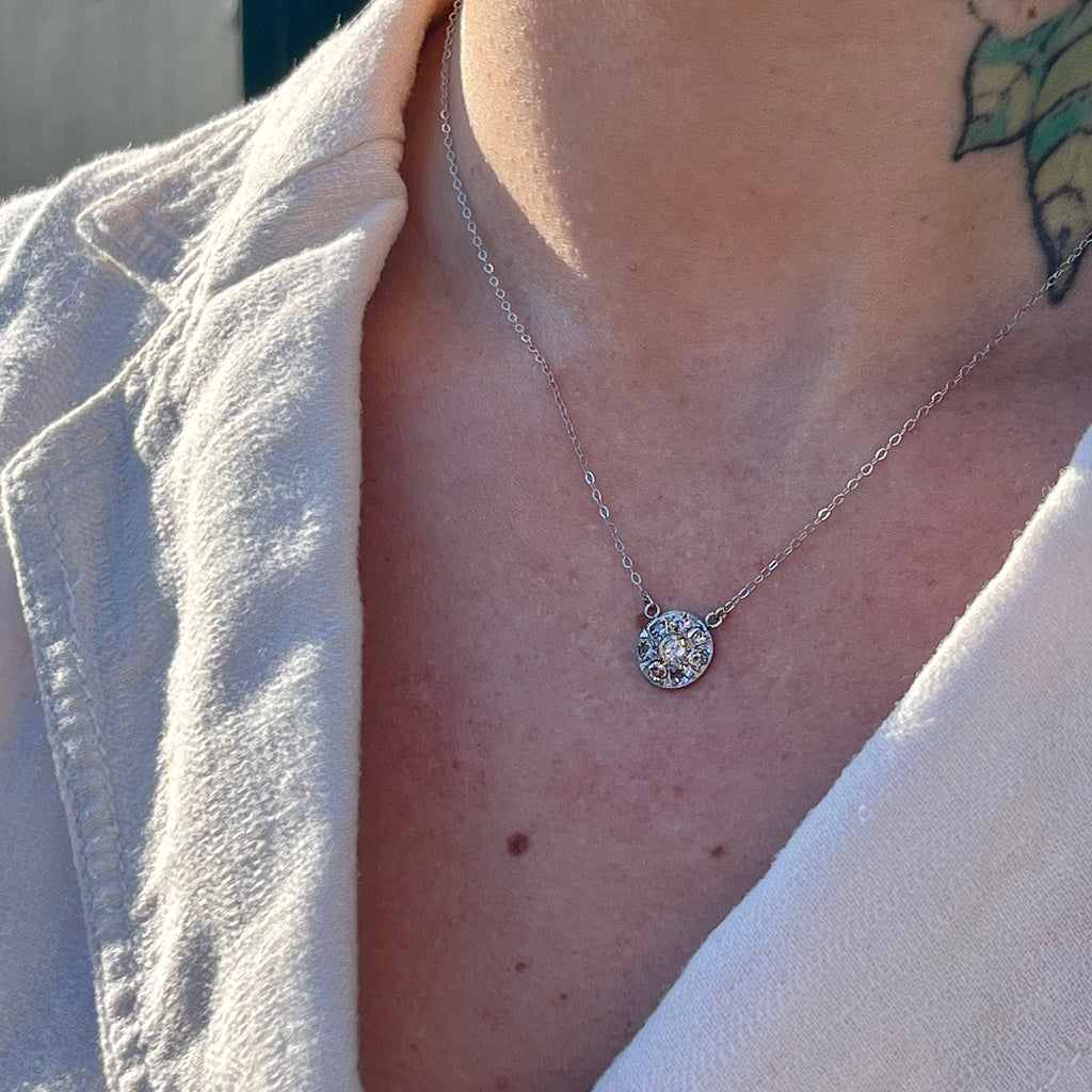 14kt Diamond Cluster Necklace – Carden Avenue