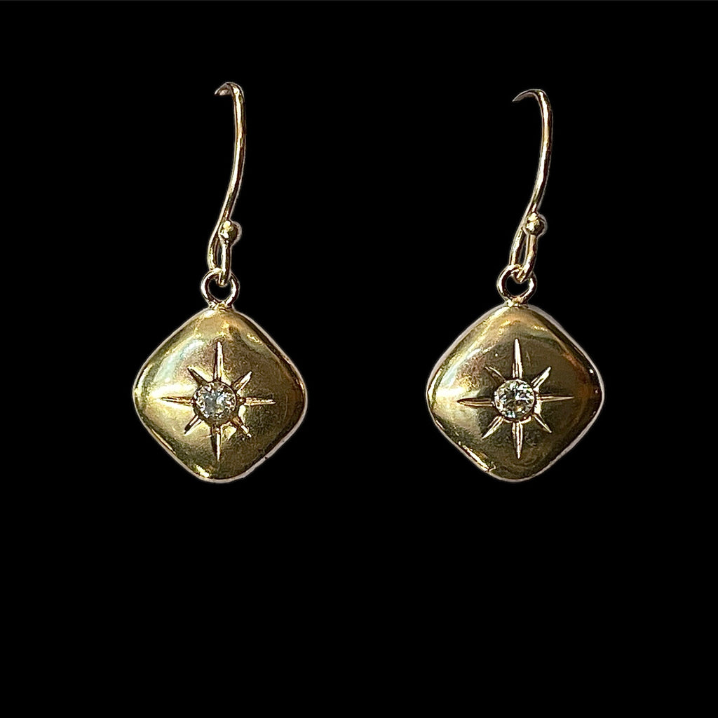 Antique Starburst Diamond Earrings