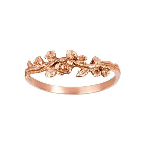 jewelry, garland, flower, floral, nature, gold, rose gold, custom, jewelry near me, gold ring, nature ring, floral ring, women's jewelry