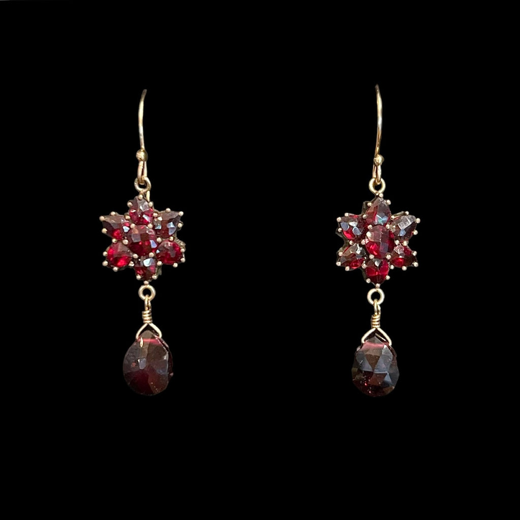 Victorian Bohemian Garnet Earrings