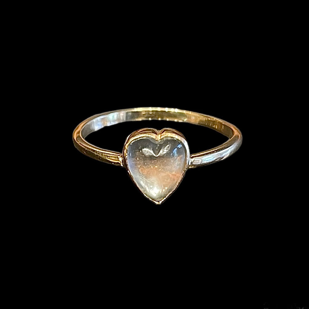 Victorian Heart Shaped Moonstone Ring