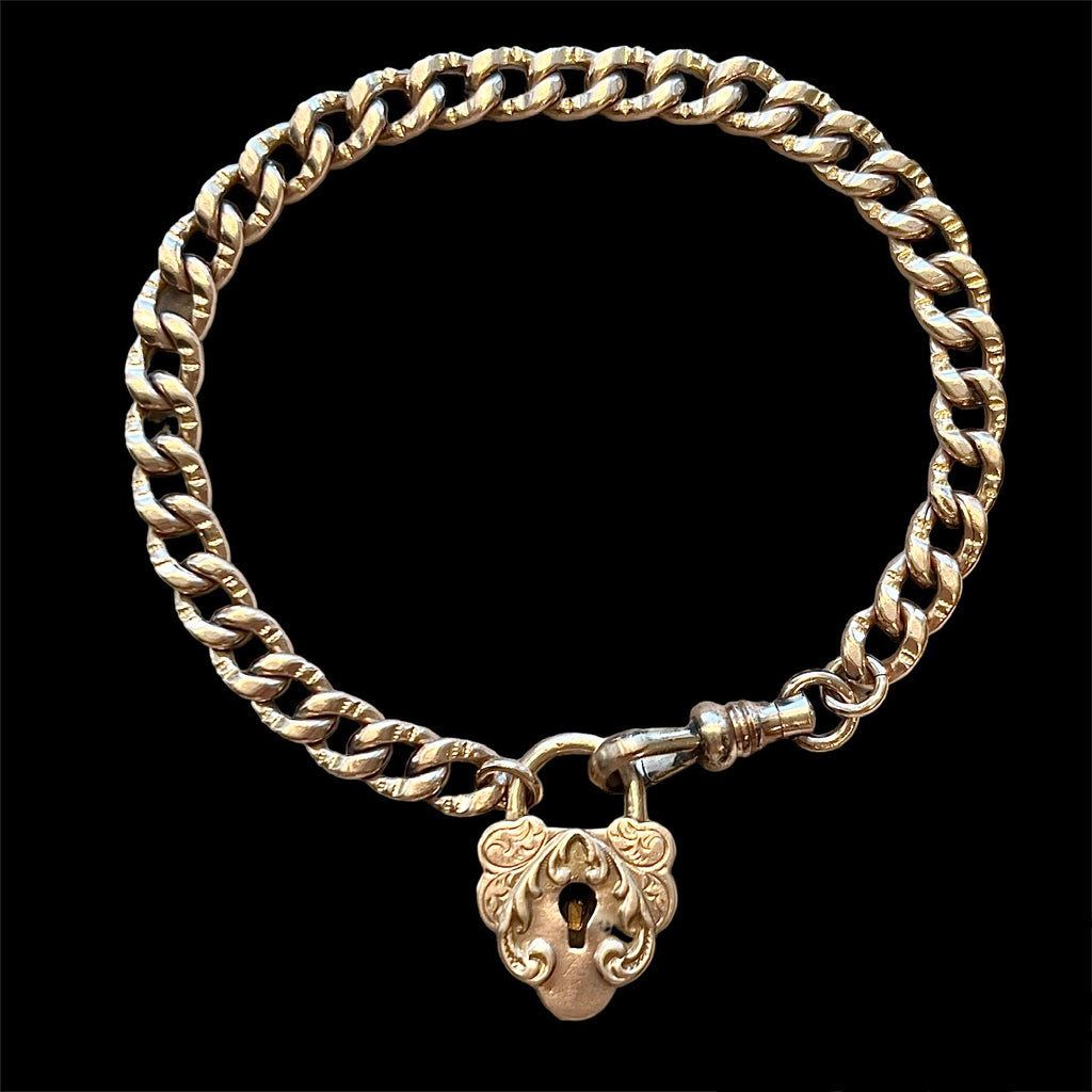 Antique Heart Locket Bracelet