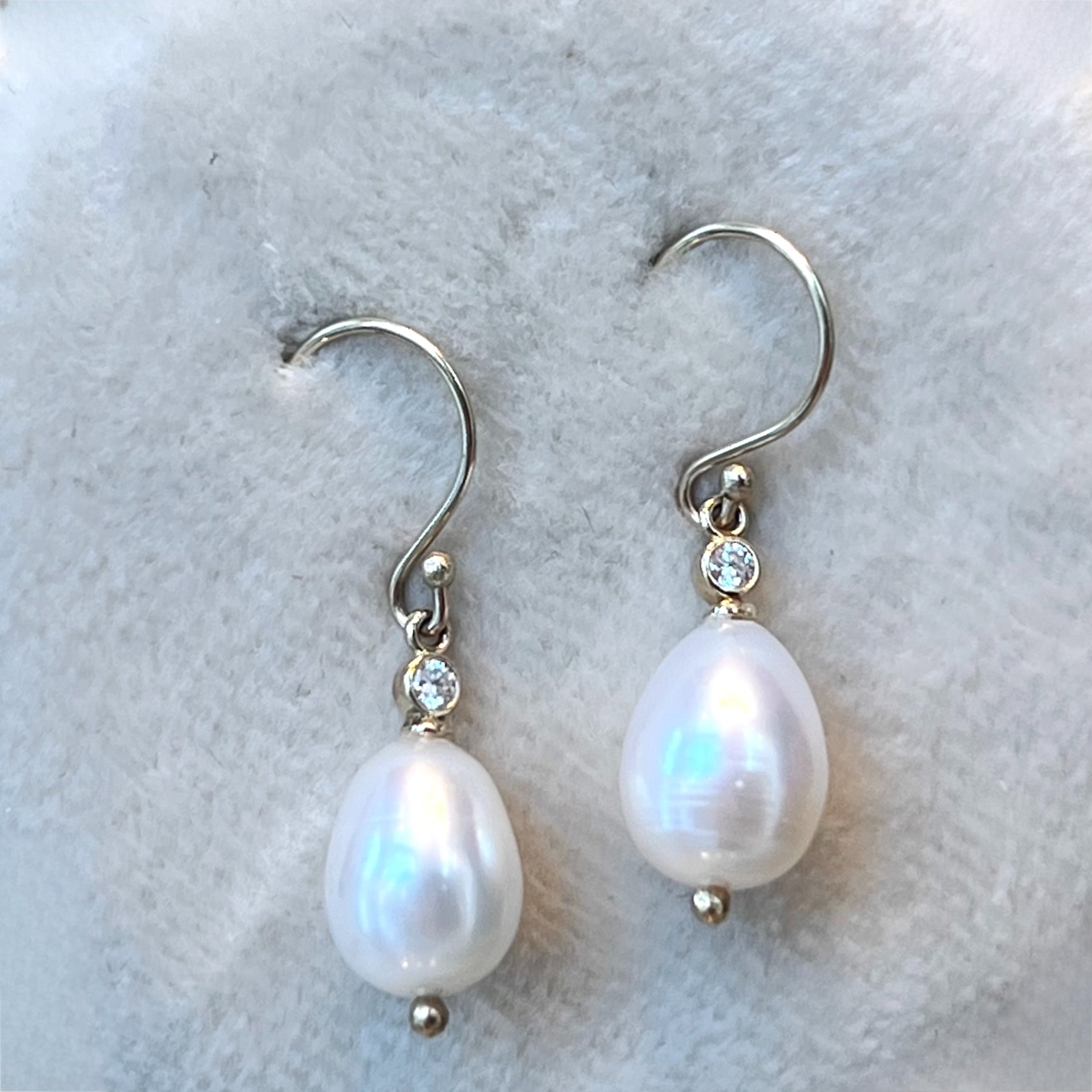 E631 - White Freshwater Pearl and Sterling Silver Earrings | MakerPlace by  Michaels