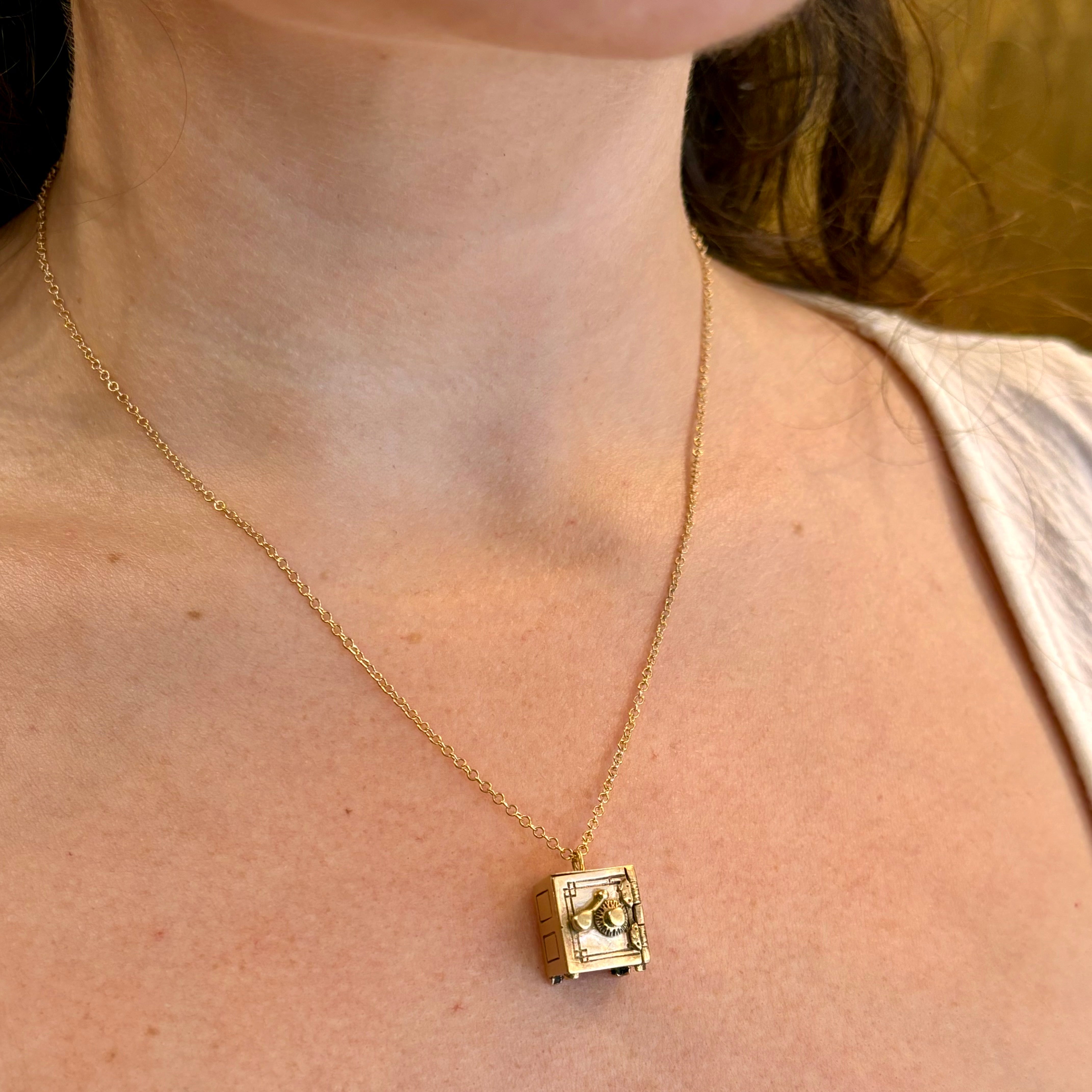 14k Safe Necklace w. Ruby