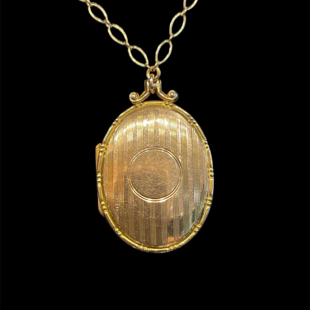 Antique Gold Filled Devotional Locket Necklace 1913 - Yourgreatfinds