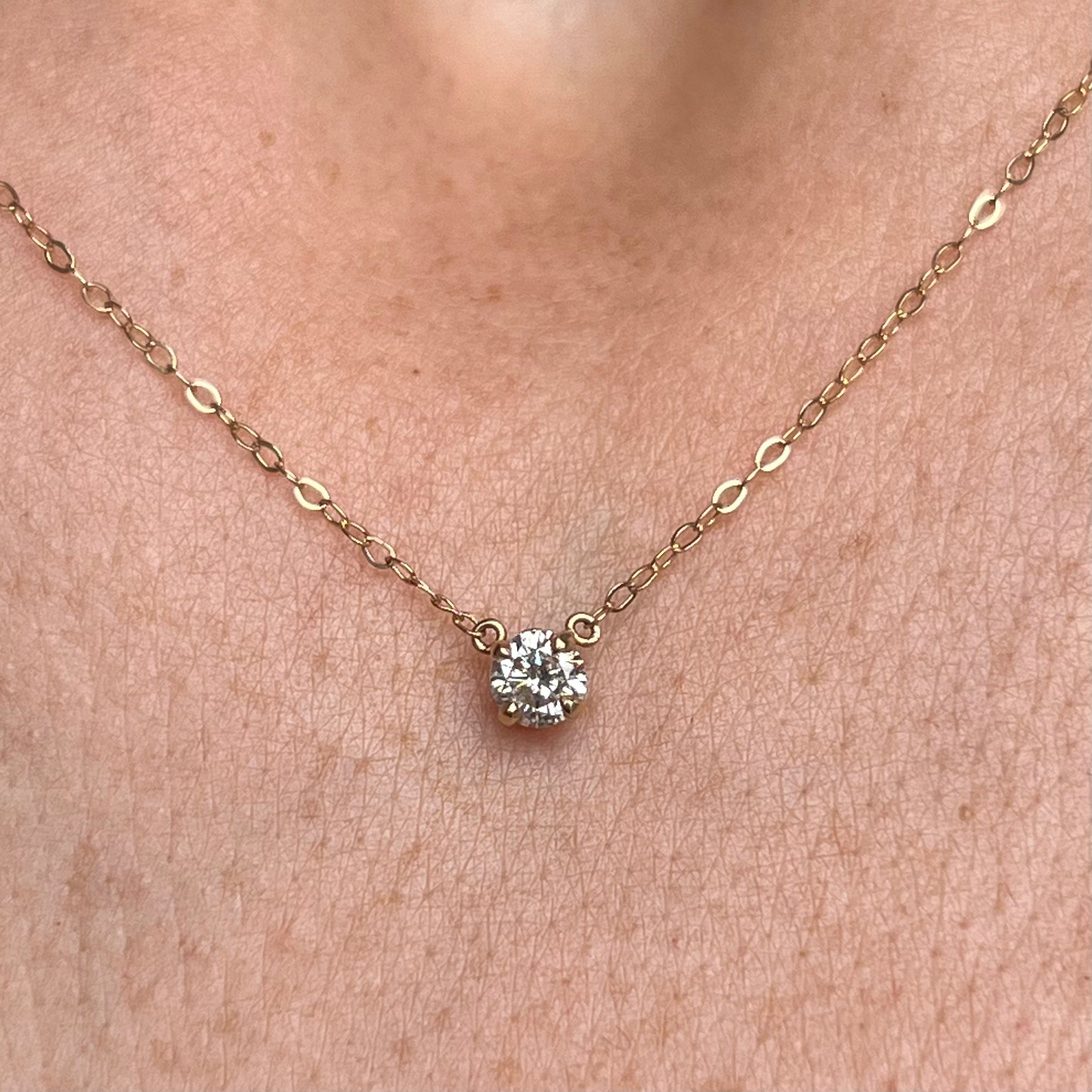 Diamond Solitaire Necklace