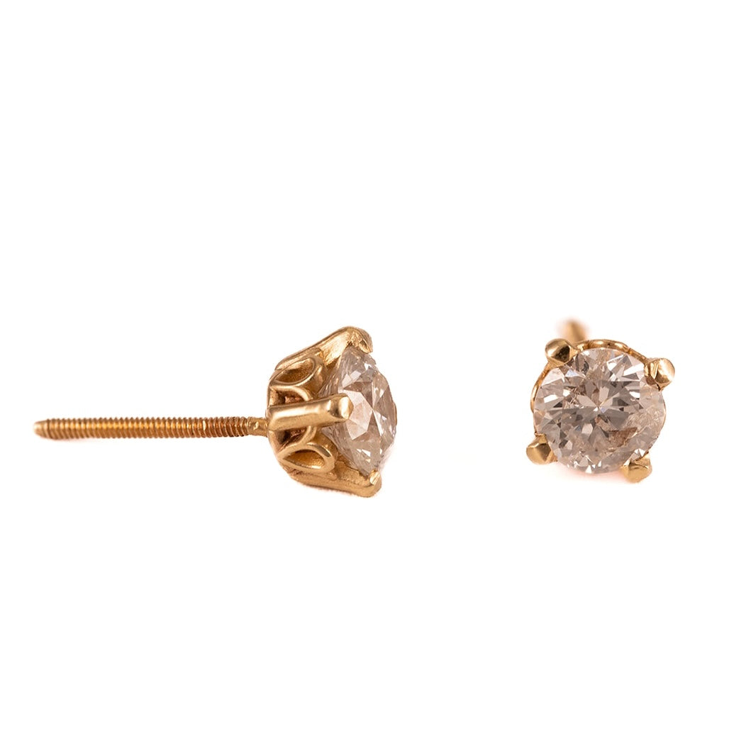 14k Diamond Stud Earrings