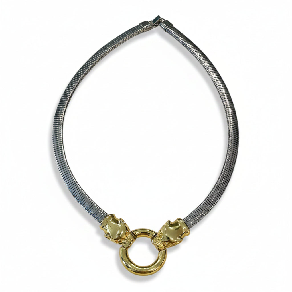vintage necklace, gold-filled, sterling silver