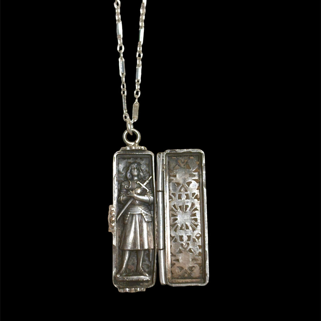 Antique Joan Of Arc Charm Necklace