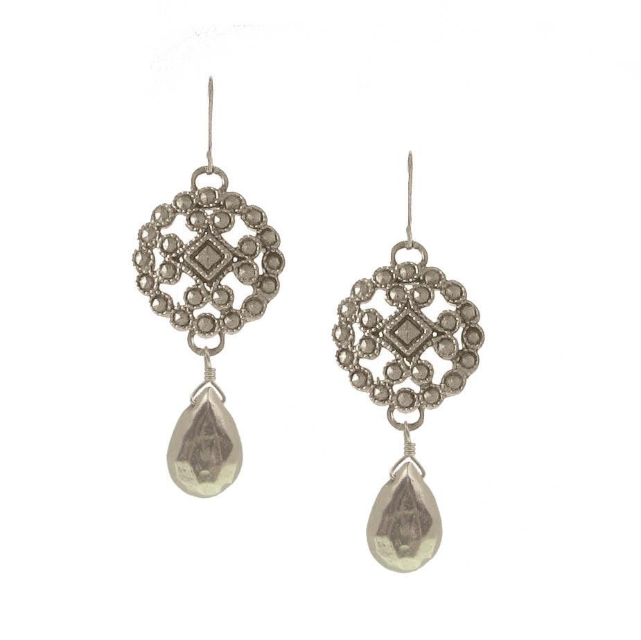 Lace Cast Briolette Earrings