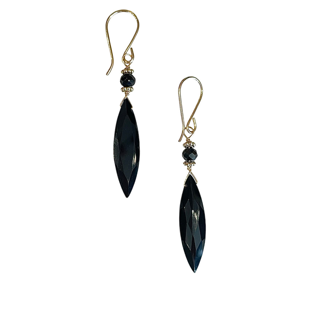 Marquise Onyx Drop Earrings