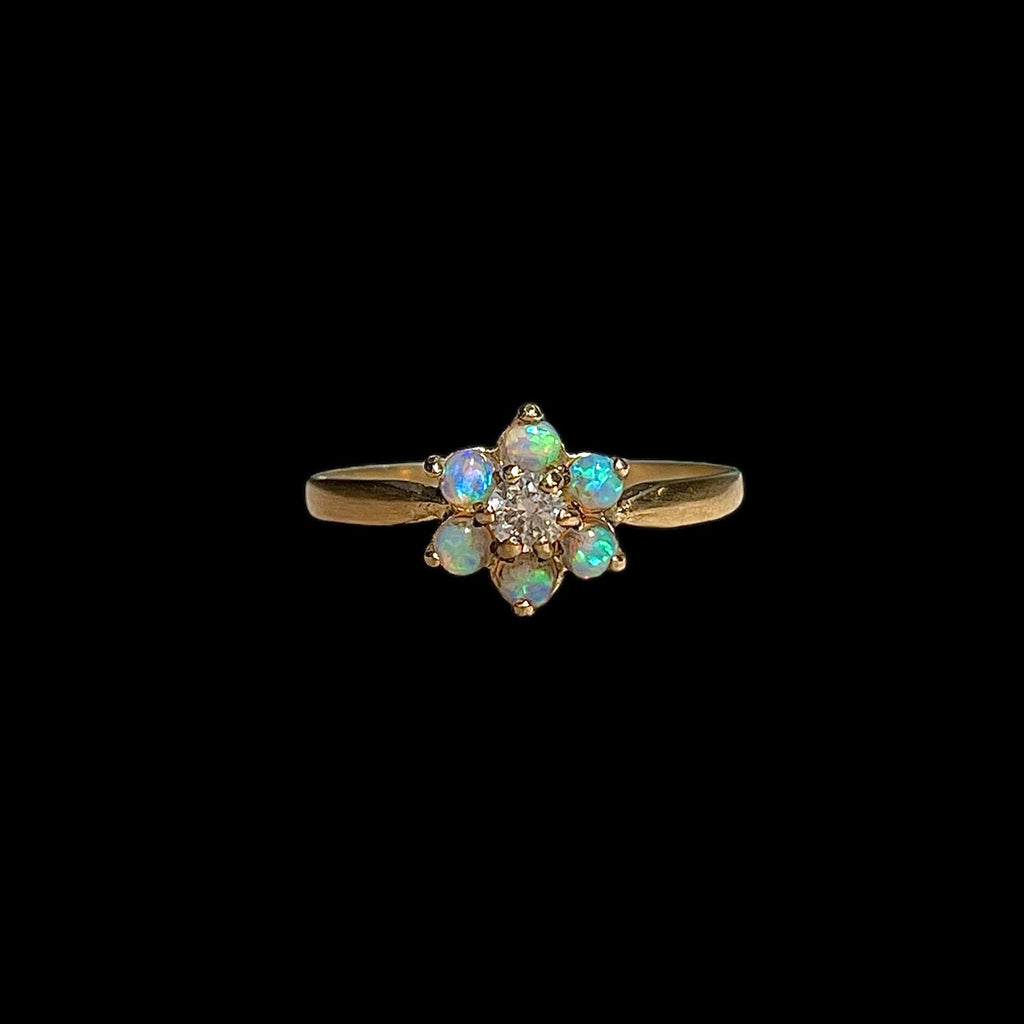 Antique Opal and Diamond Ring