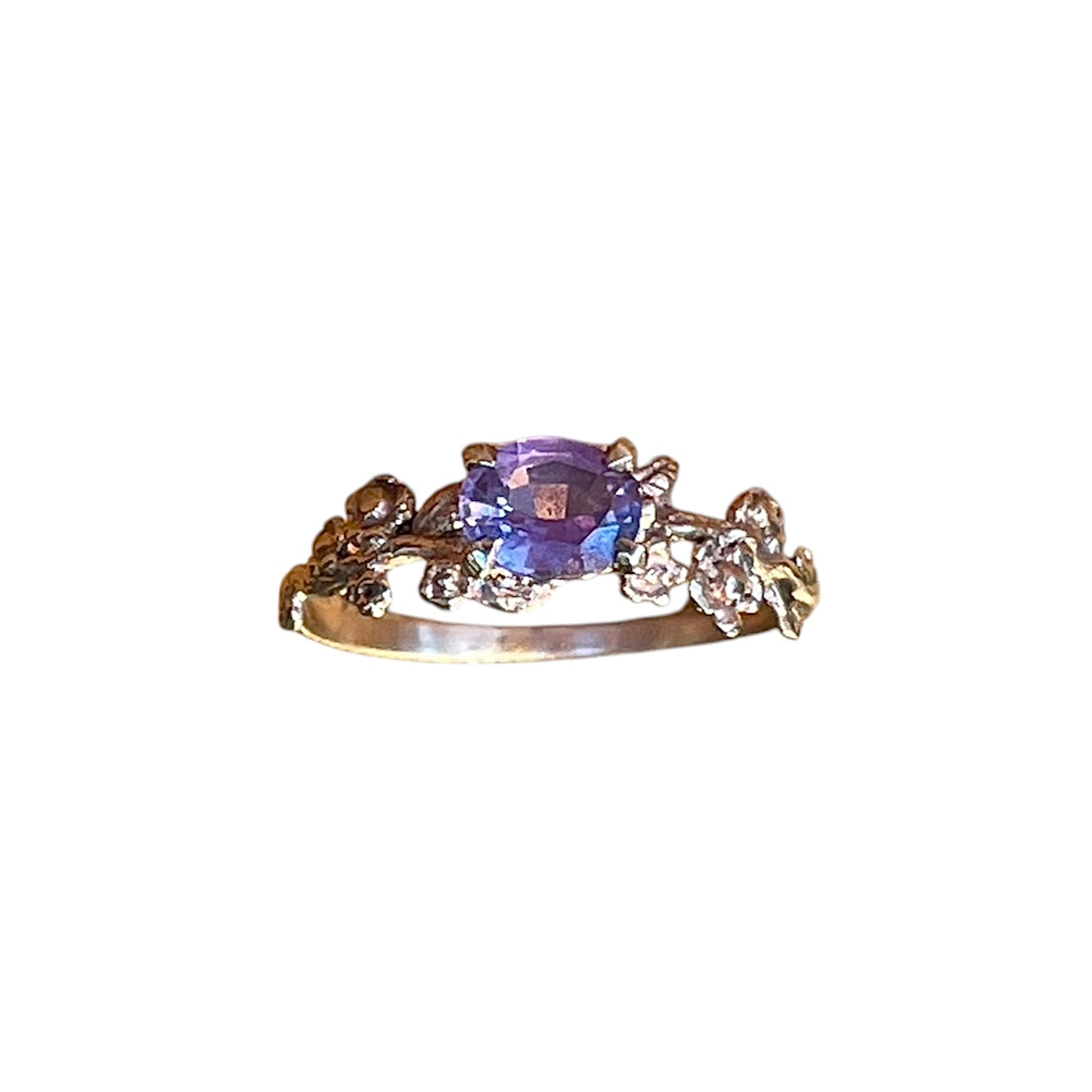The Garland Engagement Ring w. Purple Sapphire