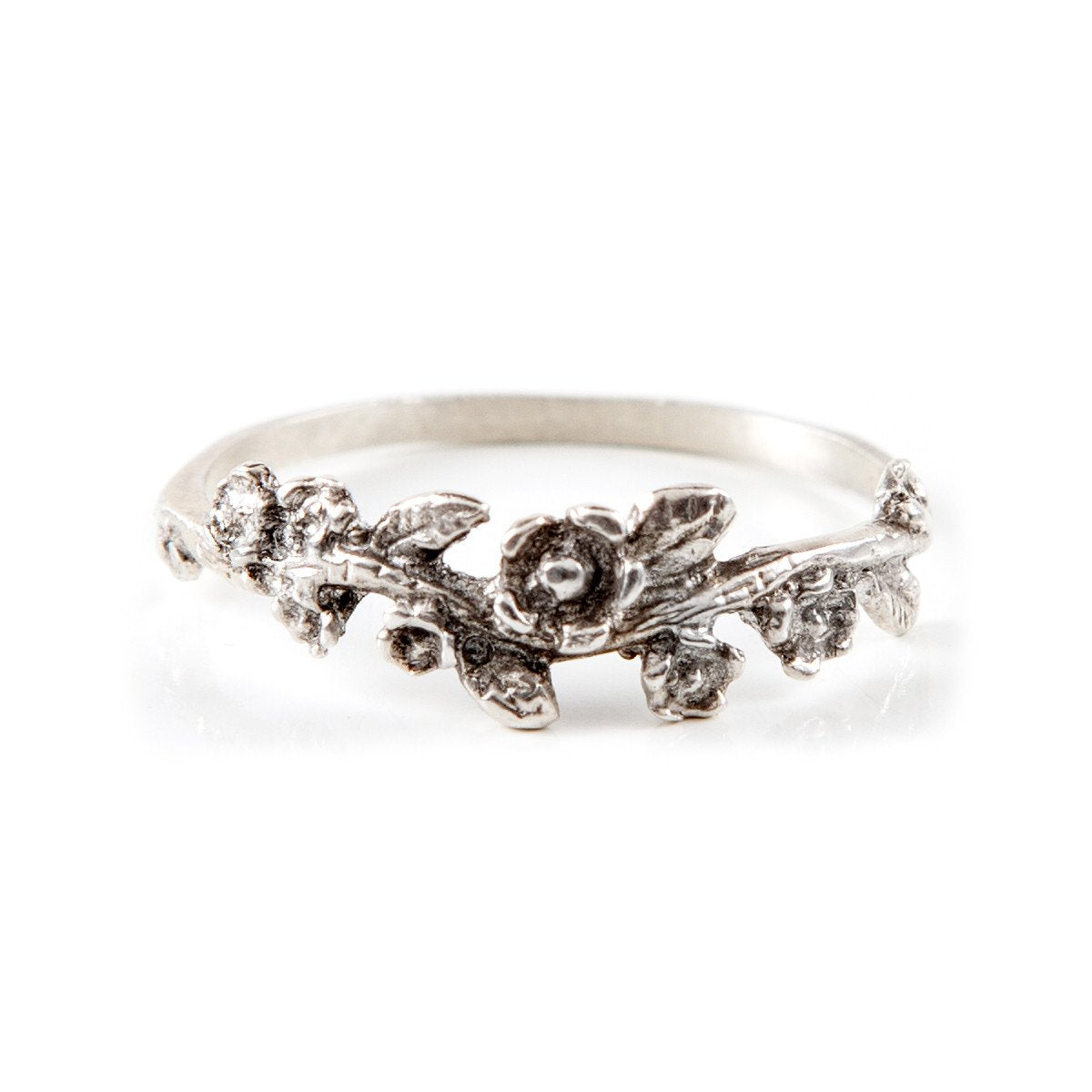 jewelry, garland, flower, floral, nature, sterling silver, custom, jewelry near me, silver ring, nature ring, floral ring, women's jewelry