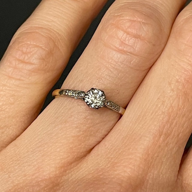 Antique Diamond Solitaire Ring