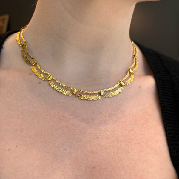 Vintage Rolled Gold Necklace