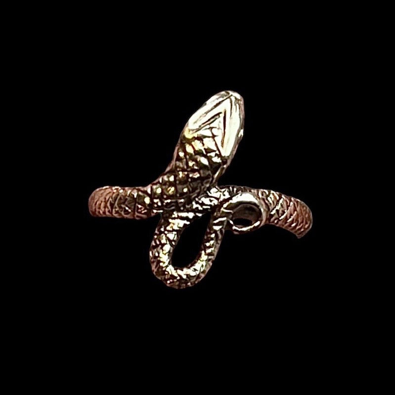 Antique Snake Ring with Diamond Eyes