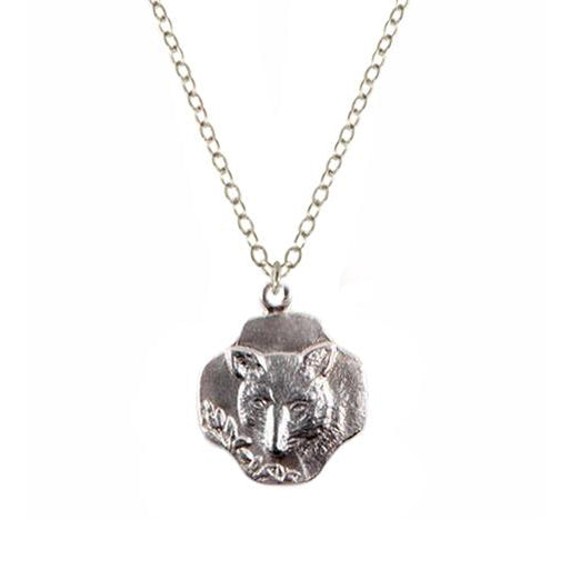 rebekah brooks jewelry, jewelry, necklace, sterling silver necklace, sterling silver jewelry, fox, fox necklace, fox jewelry, silver fox. animal necklace, pendant necklace, fox pendant