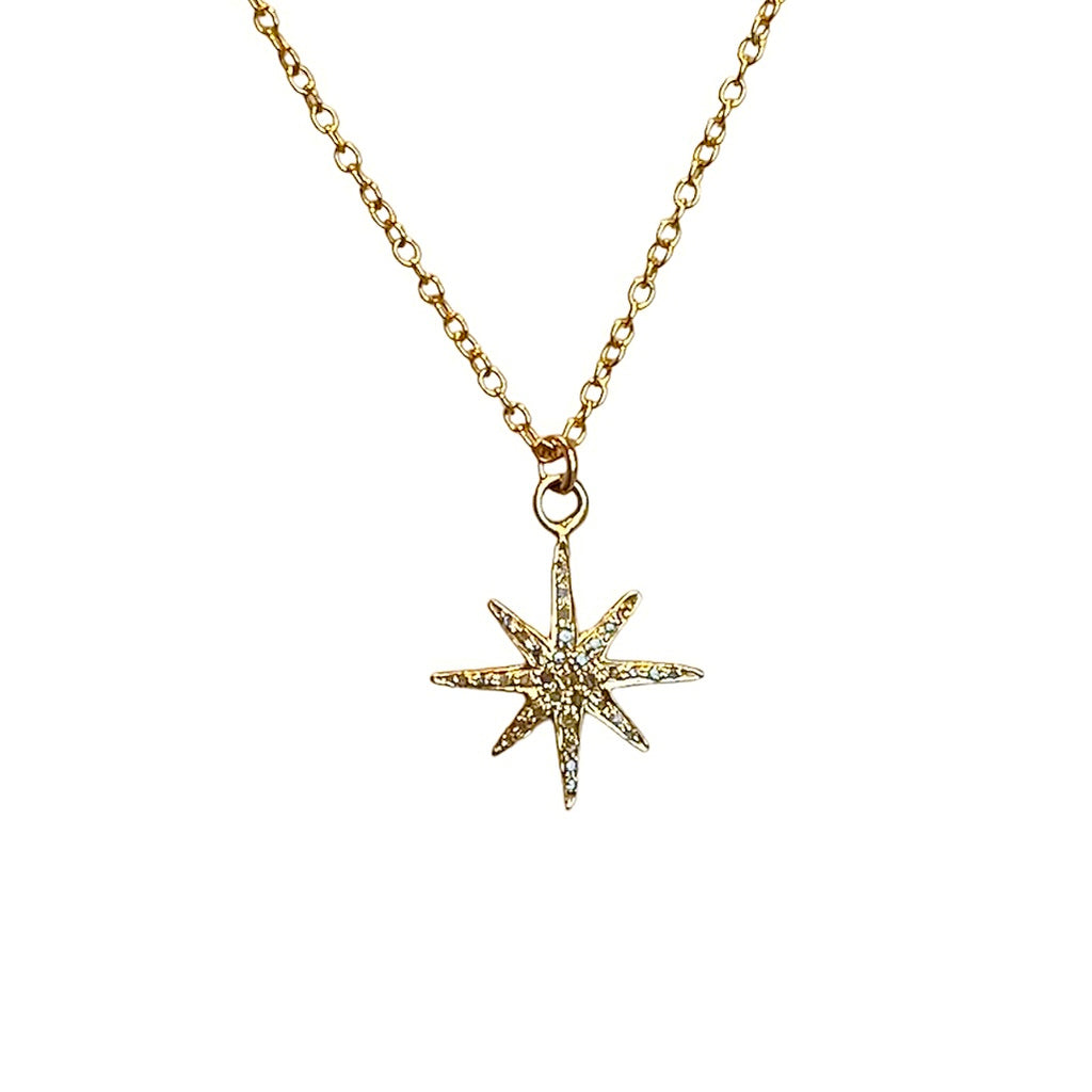 Star Necklace with Diamonds