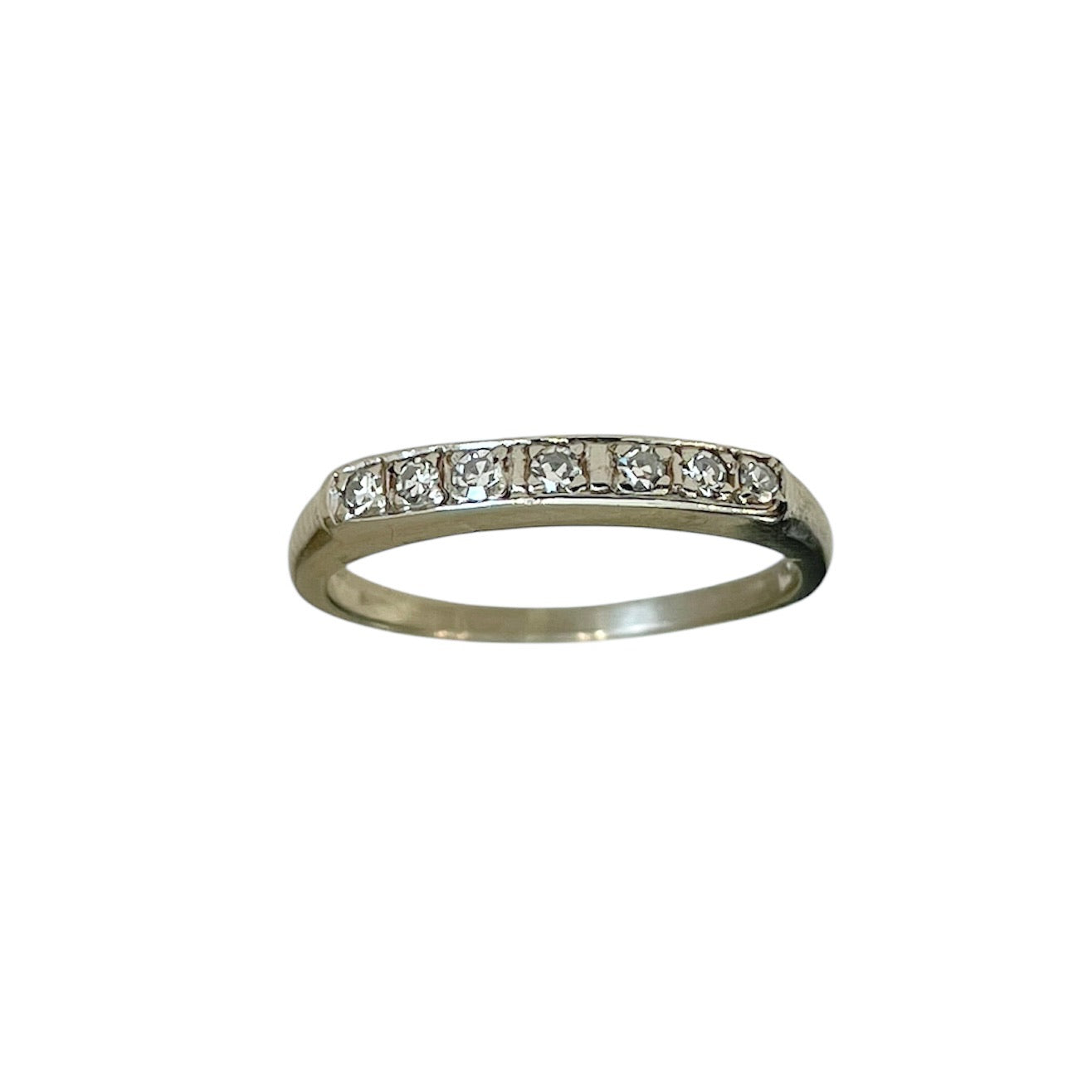 Antique Channel-Set Diamond Wedding Ring