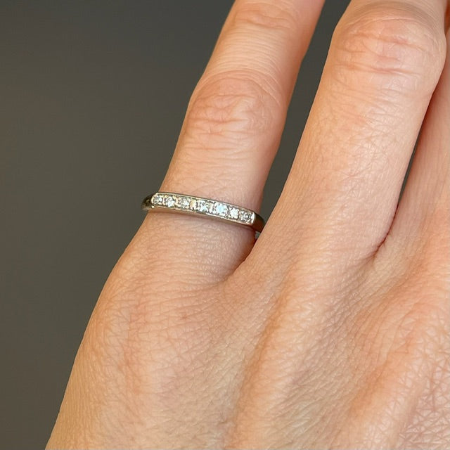 Antique Channel-Set Diamond Wedding Ring