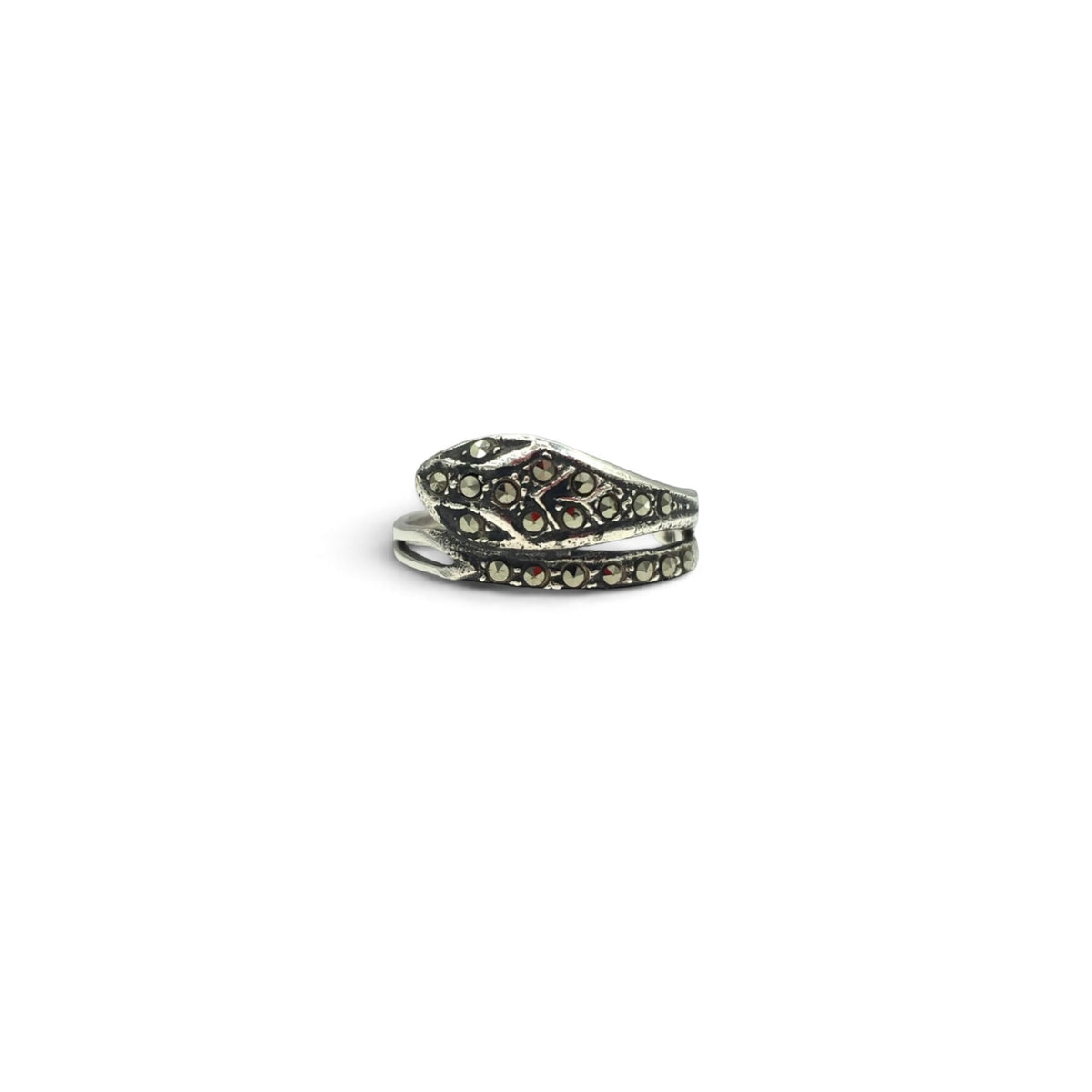 Vintage Pyrite Snake Ring