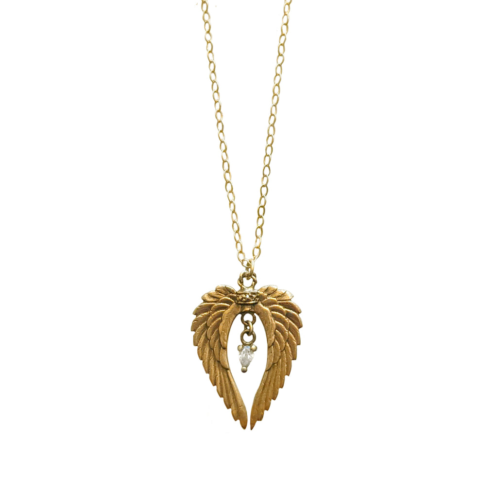 diamond wing necklace