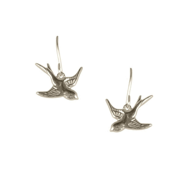 Small Swallow Earrings Sterling Silver