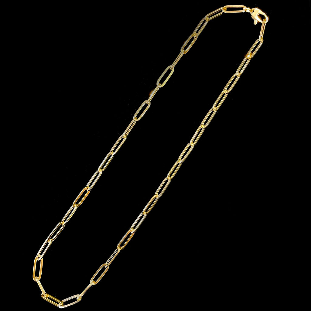 10k Paperclip Chain Necklace