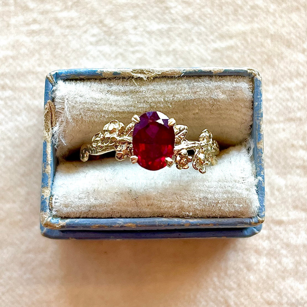 The Garland Engagement Ring w. Oval Ruby