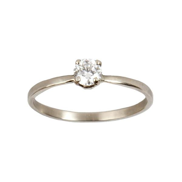 The Petite Solitaire Engagement Ring w. Round Diamond