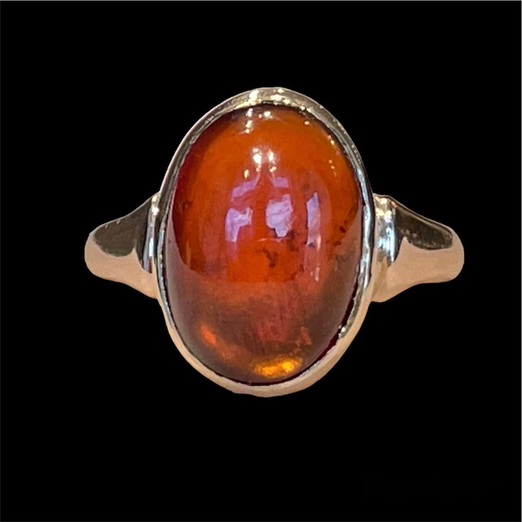 Antique Bezel Garnet Ring