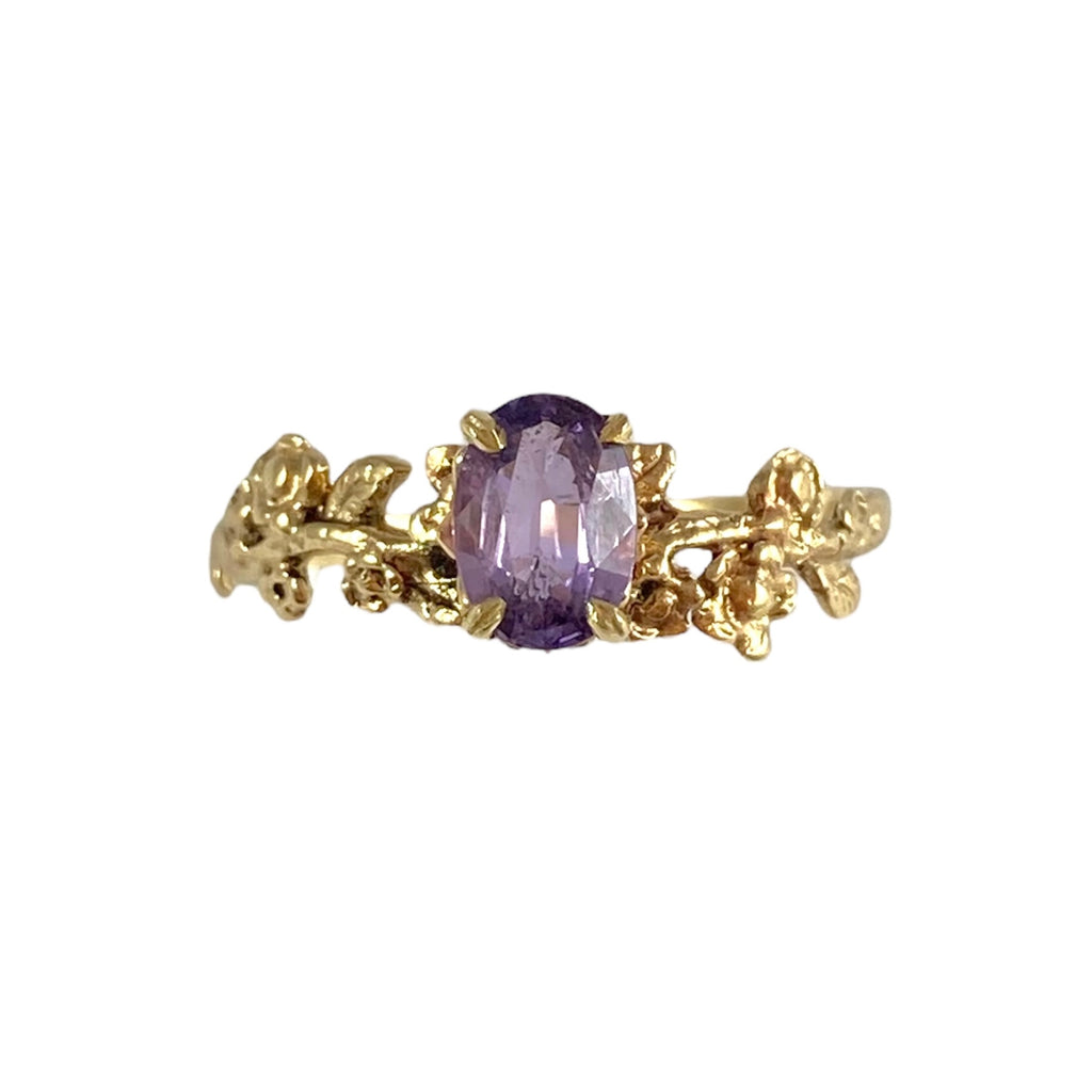 The Garland Engagement Ring w. Purple Sapphire