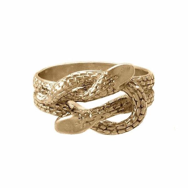 Fratelli Piccini Serpe Gold & Brown Diamond Snake Ring