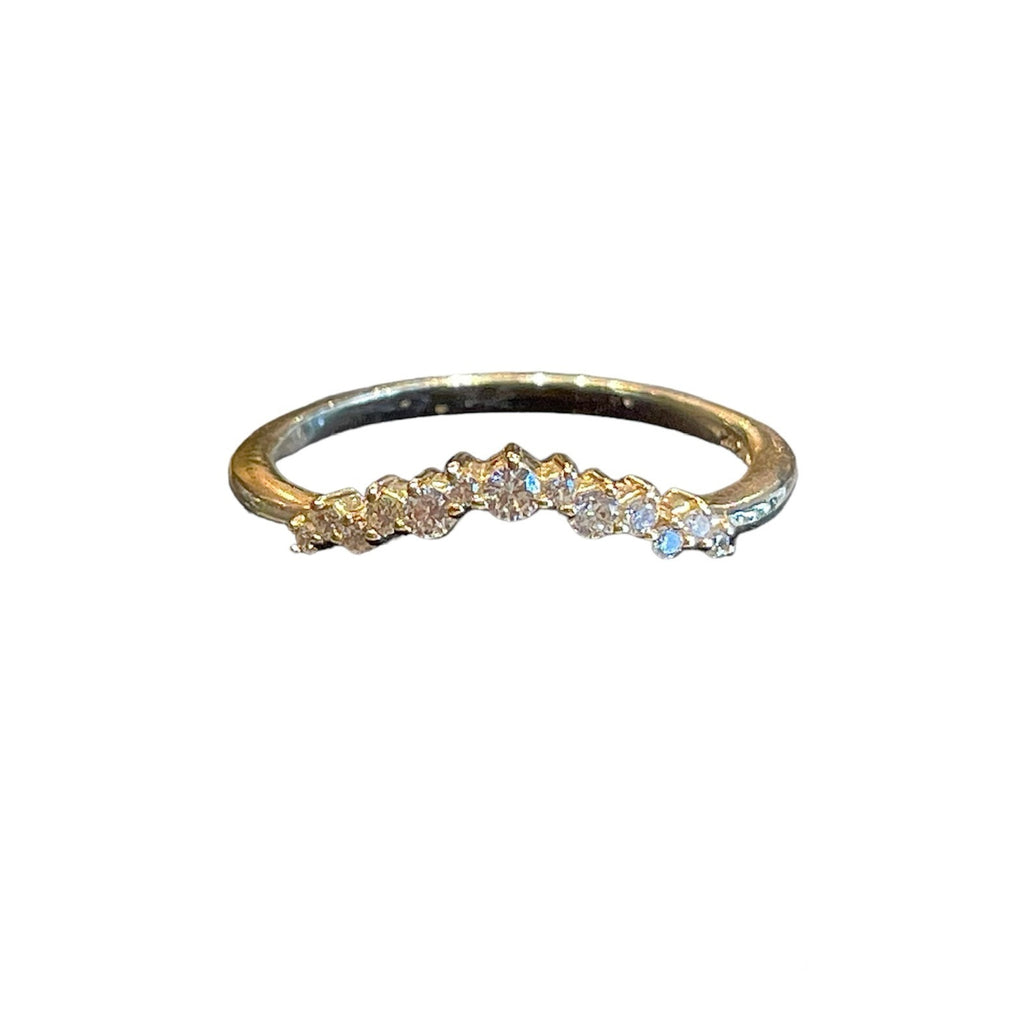 The Staggered Diamond Contour Ring