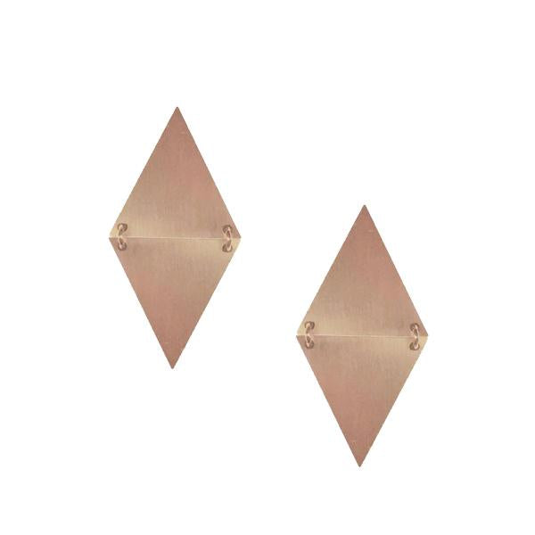 Triangle Stud Earrings in 10K Yellow Gold – Ann-Louise Jewellers