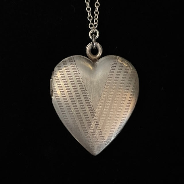 Antique Sterling Silver Heart Locket