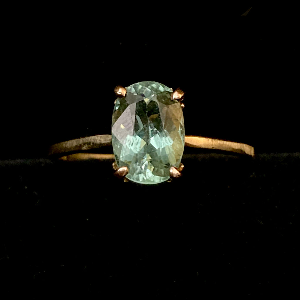 Vintage 18k white gold green tourmaline diamond dress ring 1960s –  antiques-art-design