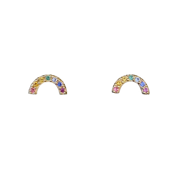 PRIDE Rainbow Gemstone Stud Earrings