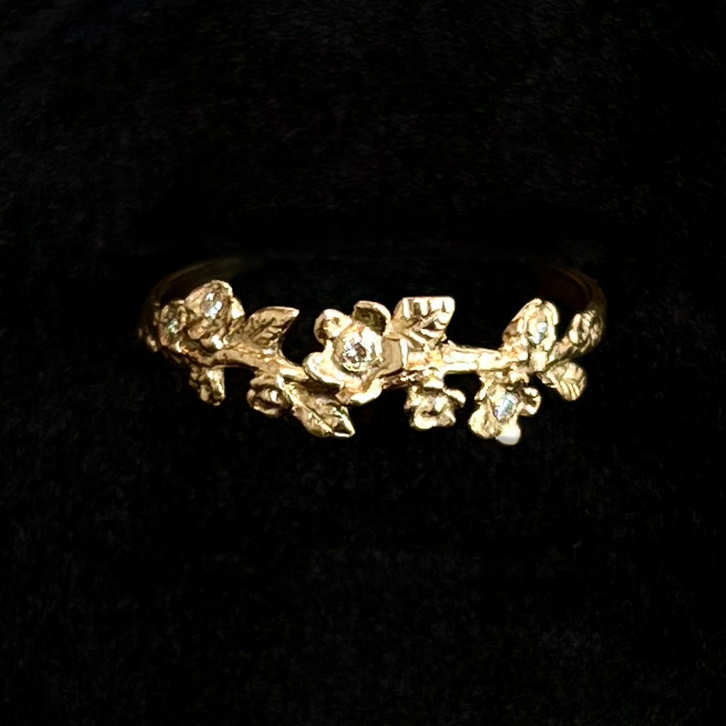 Market Square Jewelers Antique Diamond Gold Flower Brooch Pendant
