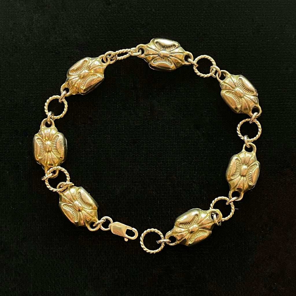 Vintage Goldfill Floral Bracelet