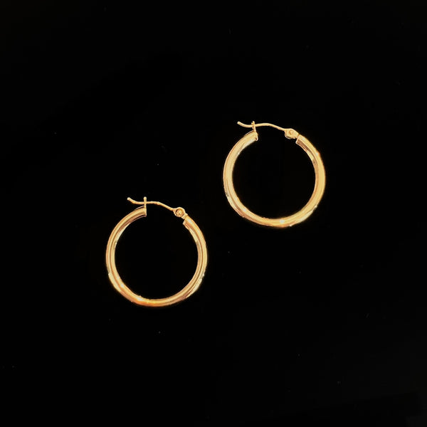 14k Tube Hoop Earrings