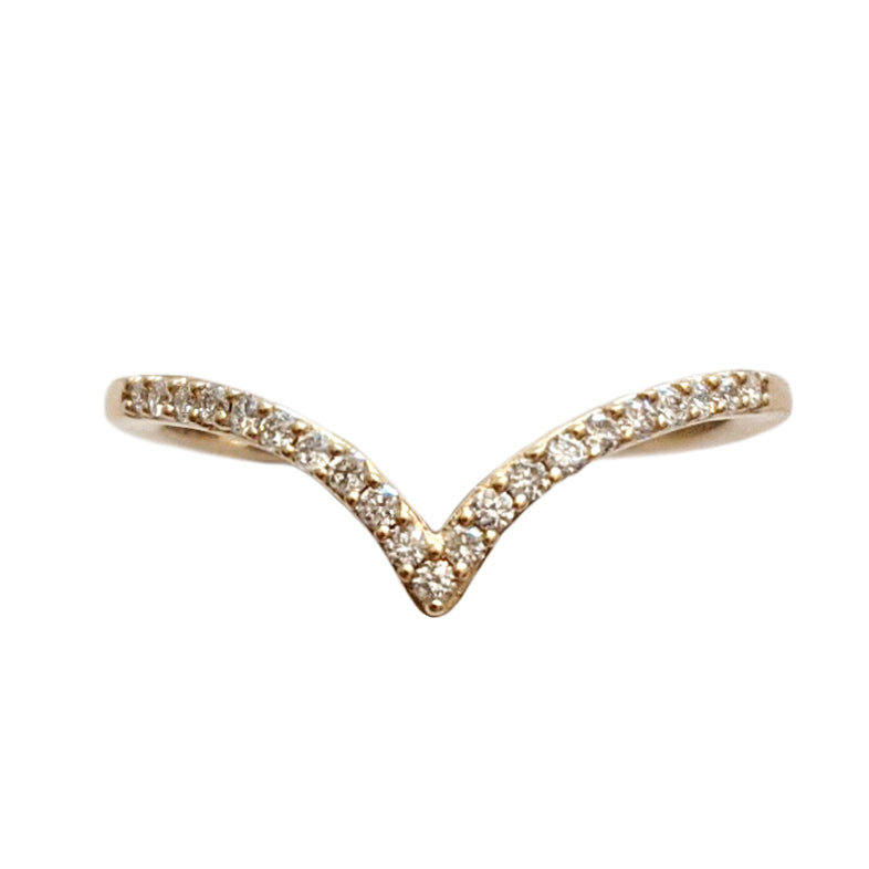 The Pointed Pavé Contour Ring